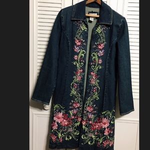 Vintage embroidery denim Jacket